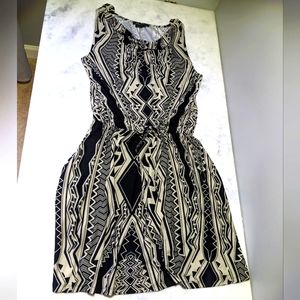 Boho Sundress / BCBG Midi / Cowl Neck Dress